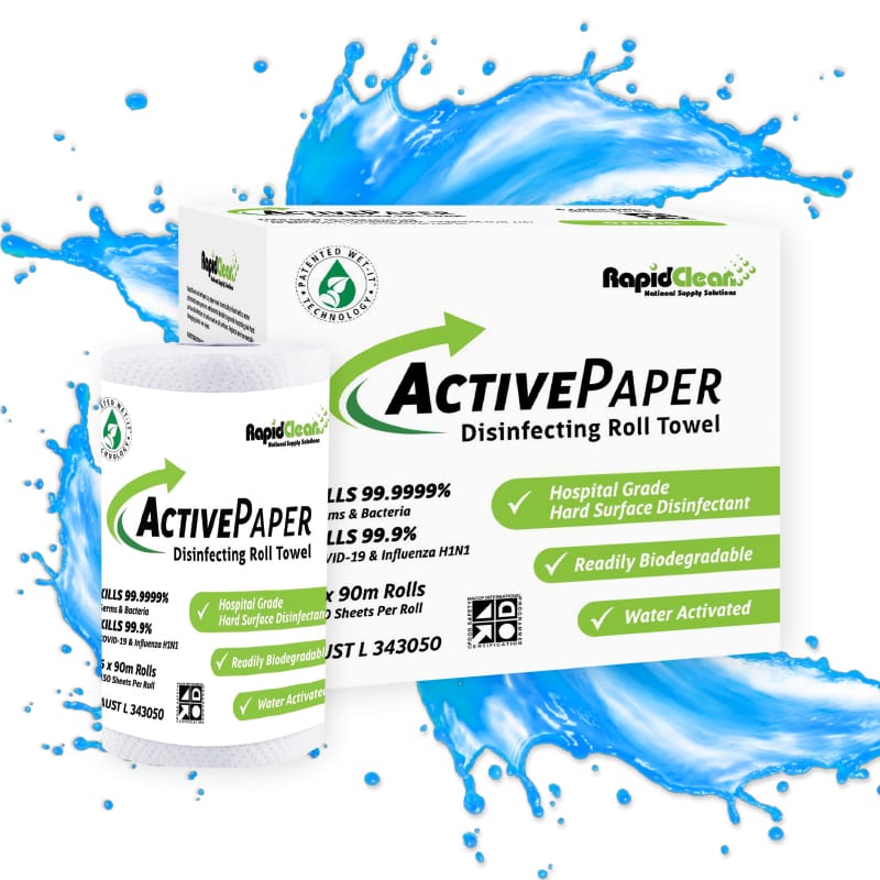 RapidClean ActivePaper Disinfecting Roll Towel - Image 8